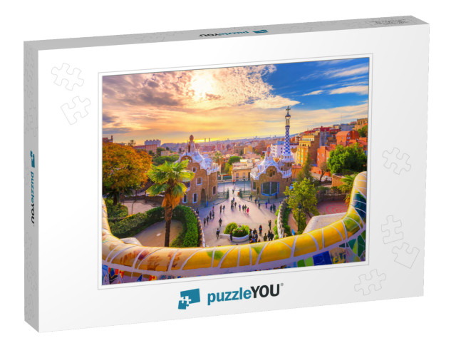 View of the City from Park Guell in Barcelona, Spain... Jigsaw Puzzle