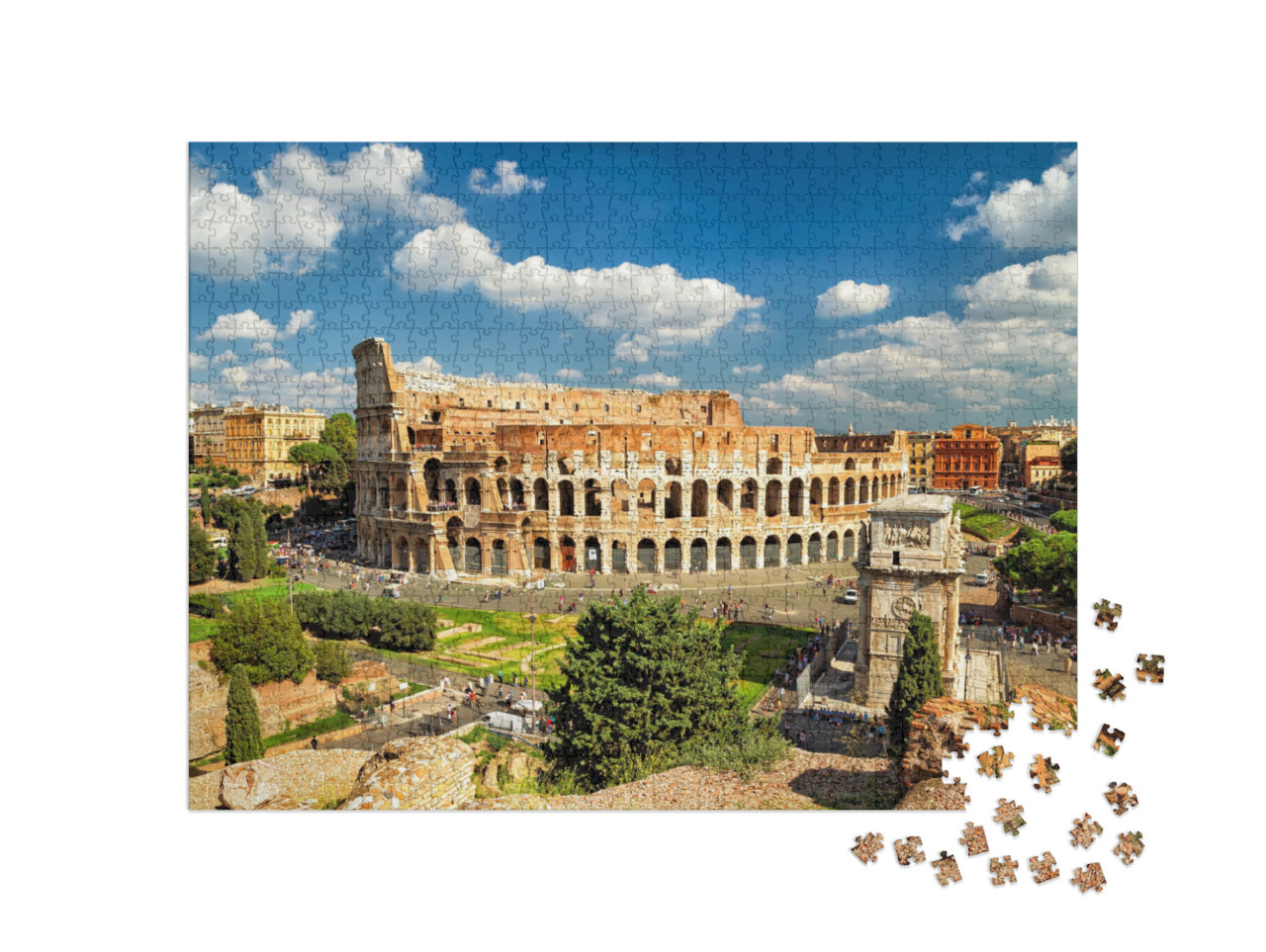 Colosseum Coliseum in Rome, Italy, Europe. It is Main Tra... Jigsaw Puzzle with 1000 pieces