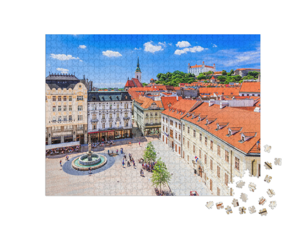 Bratislava, Slovakia. View of the Bratislava Castle, Main... Jigsaw Puzzle with 1000 pieces