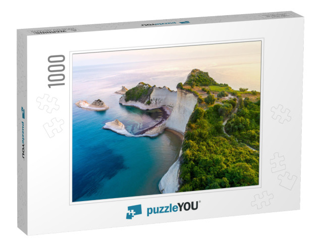 Beautiful View of Cape Drastis in the Island of Corfu in... Jigsaw Puzzle with 1000 pieces