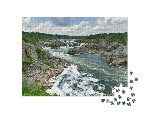 Great Falls Park in Virginia, United States. It is Along... Jigsaw Puzzle with 1000 pieces