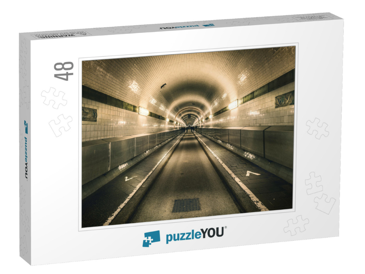 Historic Elbtunnel in Hamburg... Jigsaw Puzzle with 48 pieces