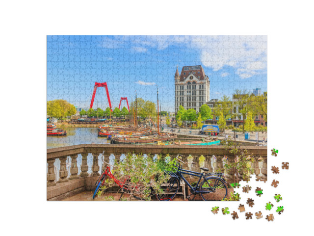 View of Oude Haven in Rotterdam from a Balcony... Jigsaw Puzzle with 1000 pieces