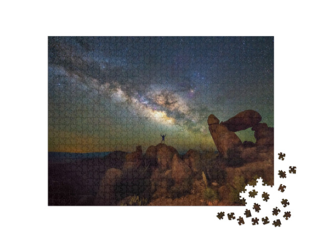 Milky Way At Balanced Rock, Big Bend National Park, Texas... Jigsaw Puzzle with 1000 pieces