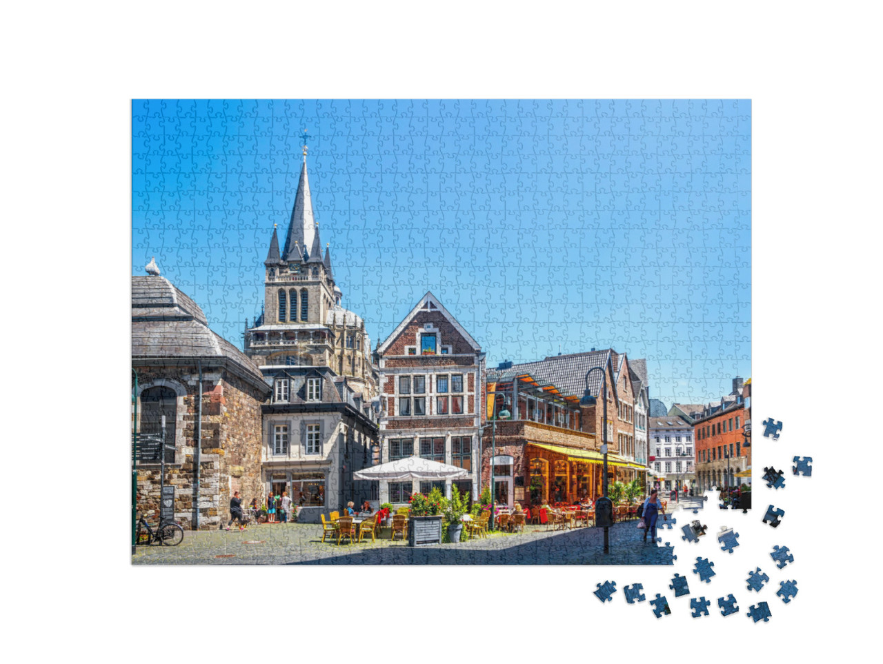 Aachen, Cathedral, Germany... Jigsaw Puzzle with 1000 pieces