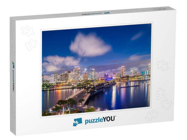 St. Pete, Florida, USA Downtown City Skyline from the Pier... Jigsaw Puzzle