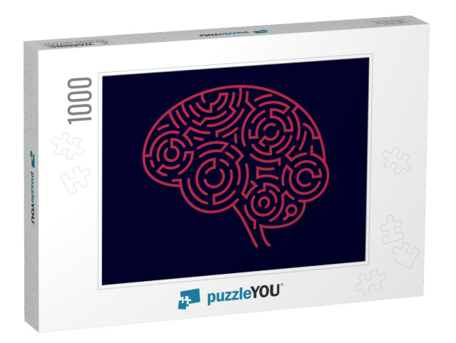 Concept of Creative Thinking, Shape of Human Brain Combin... Jigsaw Puzzle with 1000 pieces