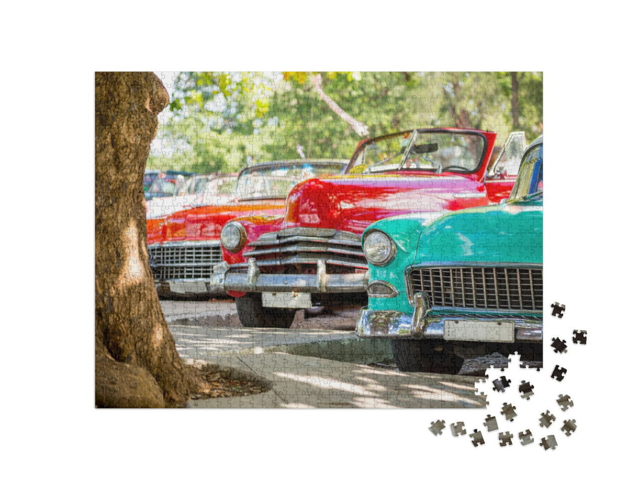 Classic Cars in Havana, Cuba... Jigsaw Puzzle with 1000 pieces