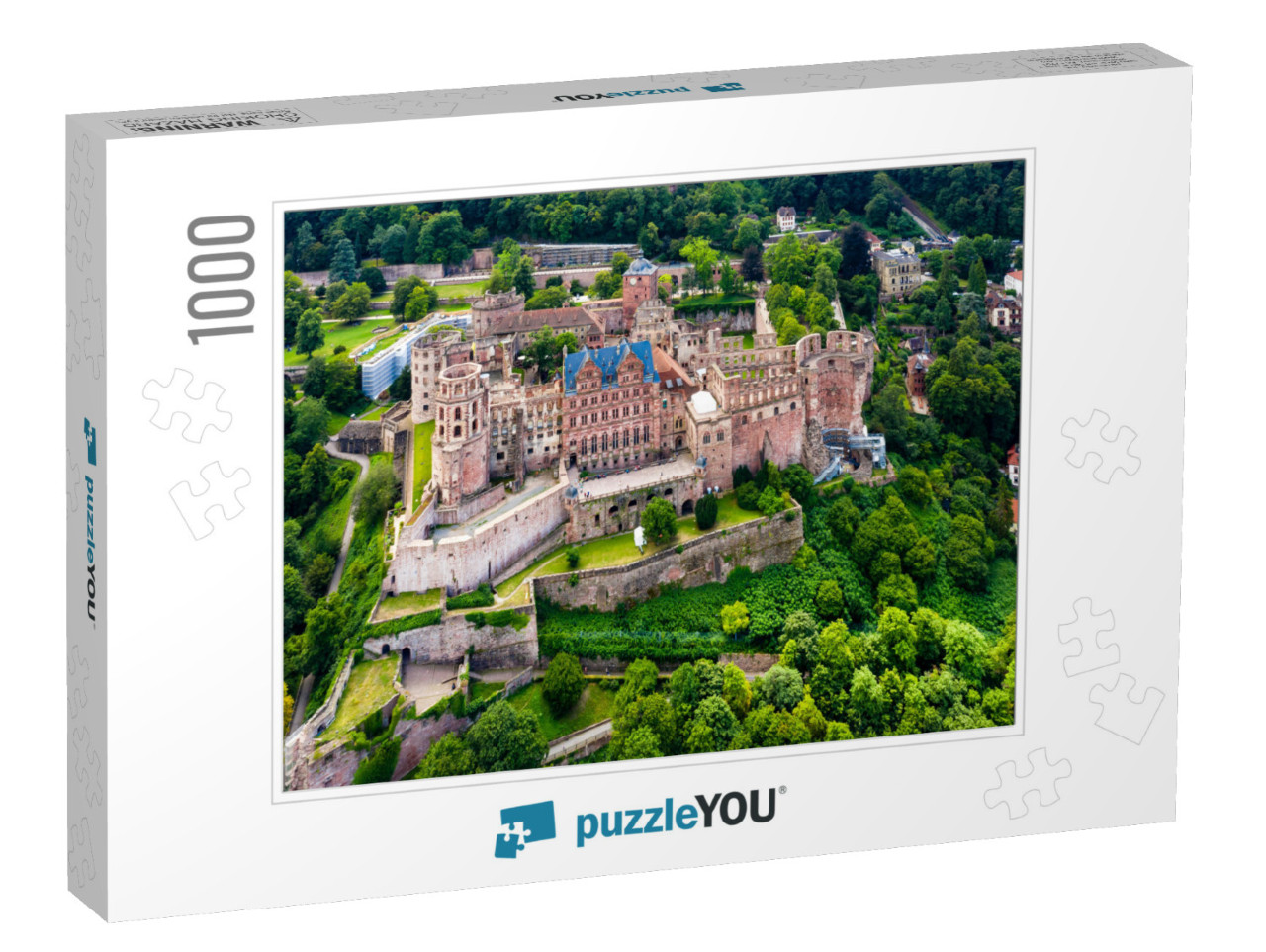 Luftaufnahme, Schloss Heidelberg Und Altstadt Von Heidelb... Jigsaw Puzzle with 1000 pieces