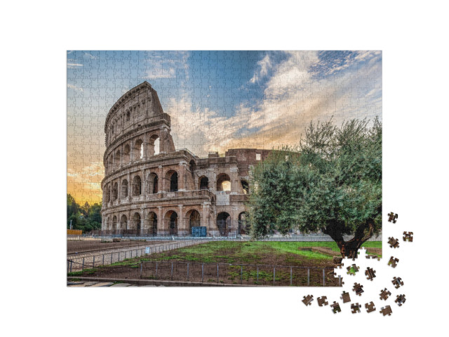 Detail of Colosseum in Rome Roma, Italy. Also Named Colis... Jigsaw Puzzle with 1000 pieces