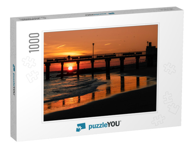 Cool Sunset At Coney Island... Jigsaw Puzzle with 1000 pieces