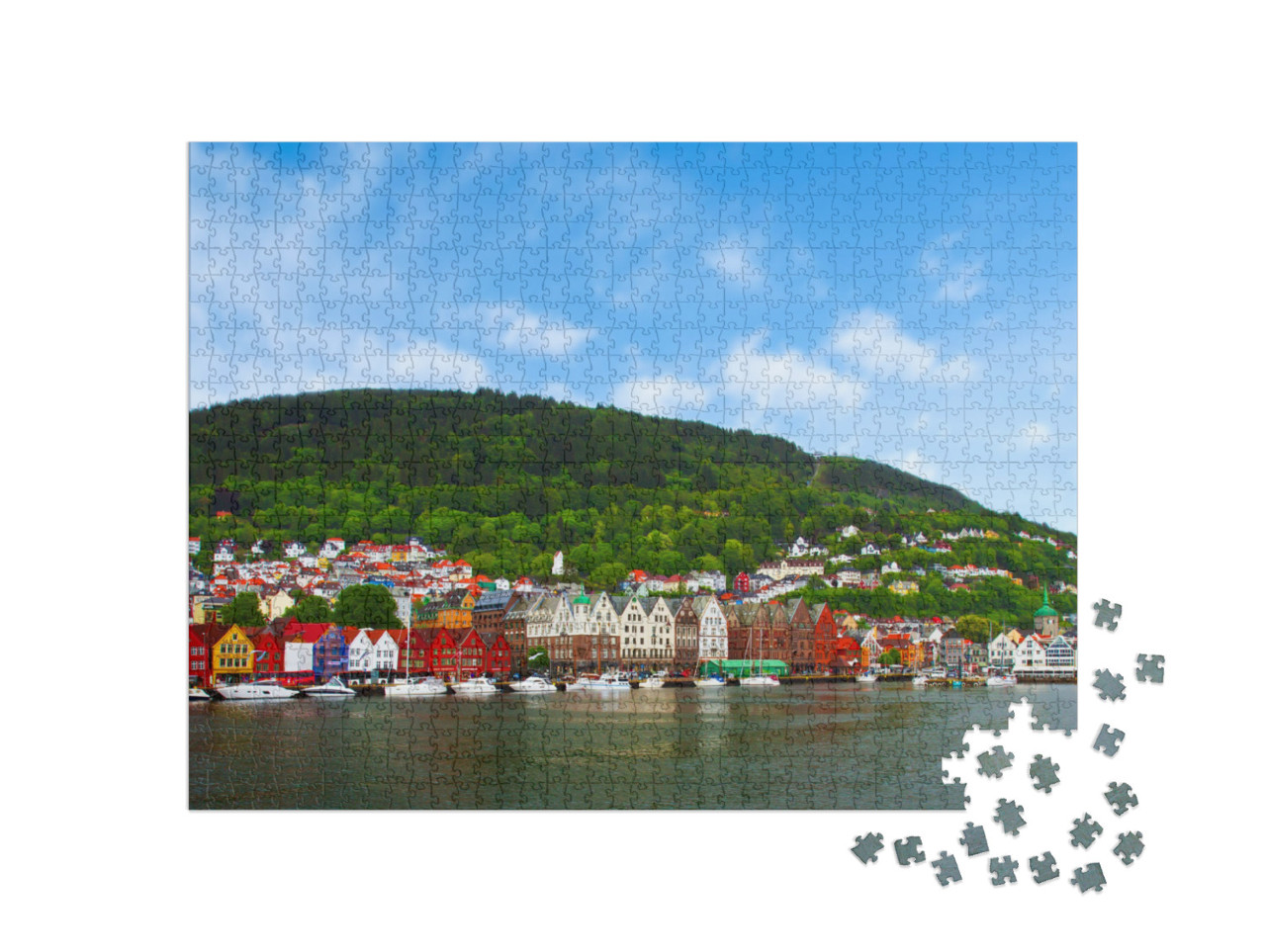 City of Bergen, Norway... Jigsaw Puzzle with 1000 pieces