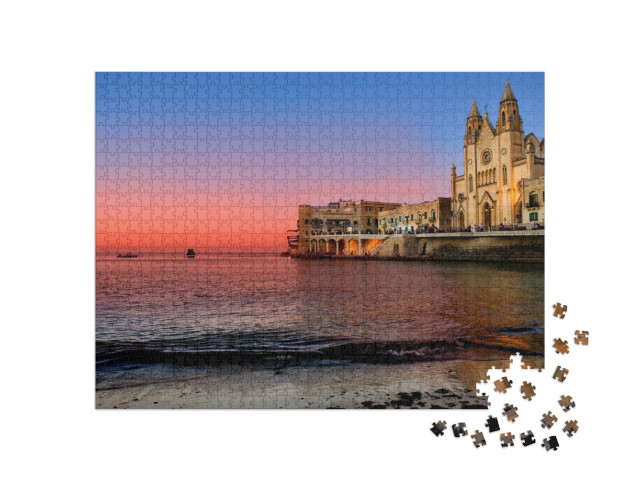 St Julian's Bay in Malta... Jigsaw Puzzle with 1000 pieces