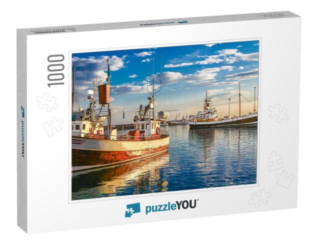 Panoramic View of Traditional Old Wooden Fisherman Boats... Jigsaw Puzzle with 1000 pieces