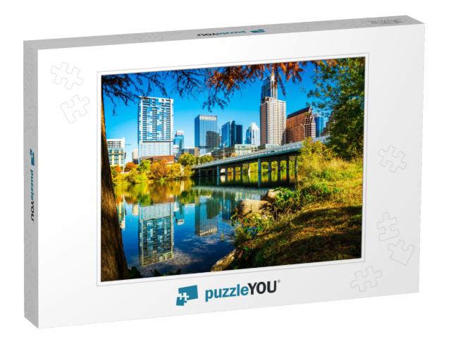 Forests & Trees in Downtown Austin Texas with Turquoise M... Jigsaw Puzzle