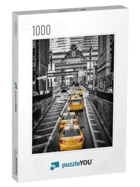 Yellow Cabs on Park Avenue in Front of Grand Central Term... Jigsaw Puzzle with 1000 pieces