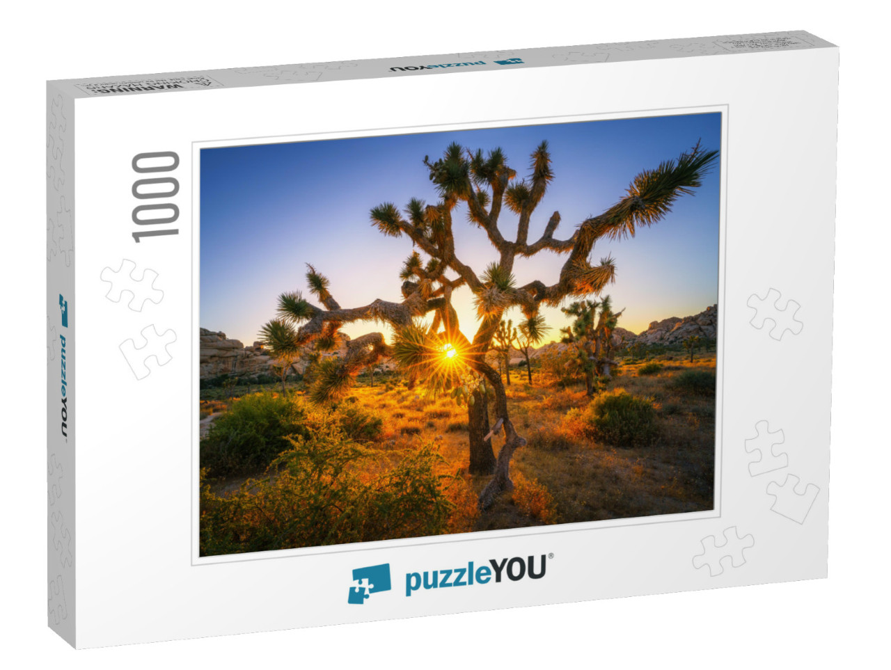 Sunset At Joshua Tree National Park, California in the Us... Jigsaw Puzzle with 1000 pieces