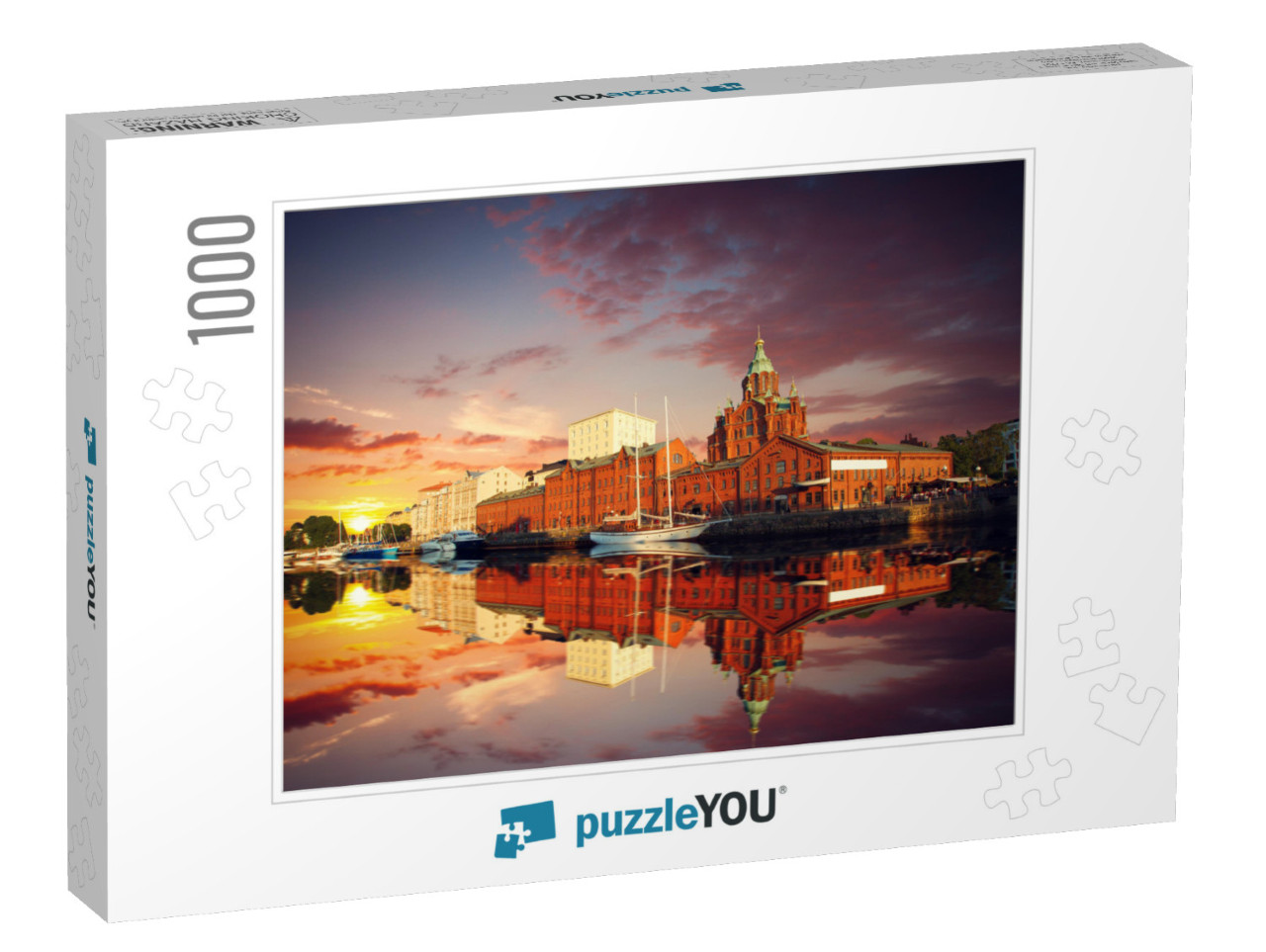 Embankment in Helsinki At Summer Evening, Finland. Uspens... Jigsaw Puzzle with 1000 pieces