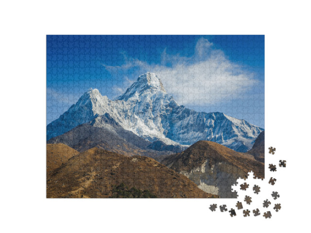 Mt. Ama Dablam in the Everest Region of the Himalayas, Ne... Jigsaw Puzzle with 1000 pieces