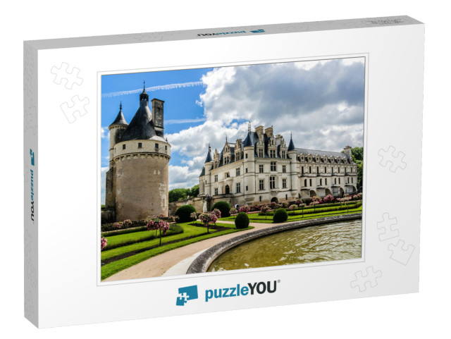 Medieval Chateau De Chenonceau 1514 - 1522 Spanning River... Jigsaw Puzzle