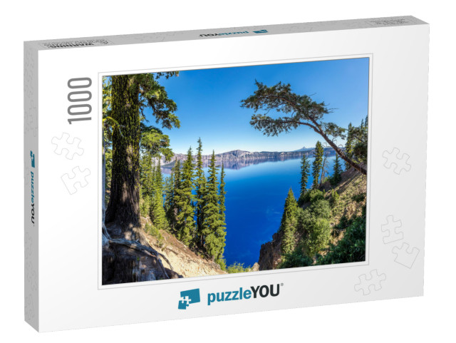 Panoramic View Over the Crater Lake, Crater Lake National... Jigsaw Puzzle with 1000 pieces