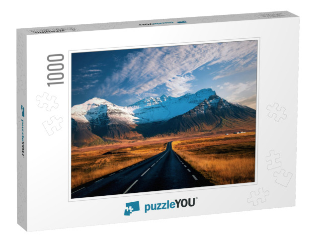 Beautiful Mountains with Dramatic Sky Along the Ring Road... Jigsaw Puzzle with 1000 pieces