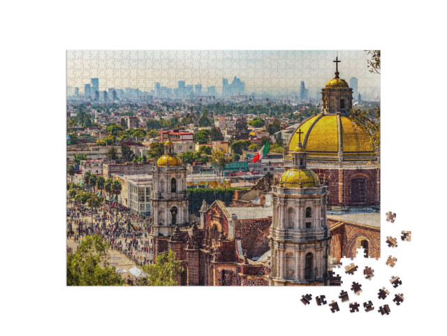 Mexico. Basilica of Our Lady of Guadalupe. Cupolas of the... Jigsaw Puzzle with 1000 pieces