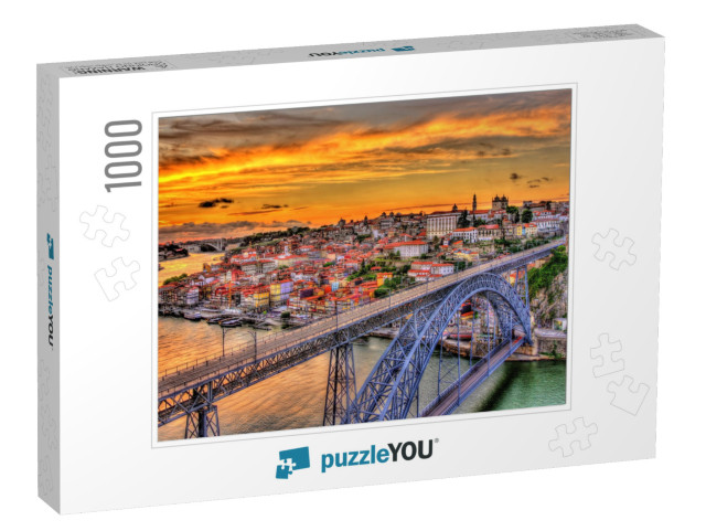 Porto with Dom Luis Bridge - Portugal... Jigsaw Puzzle with 1000 pieces