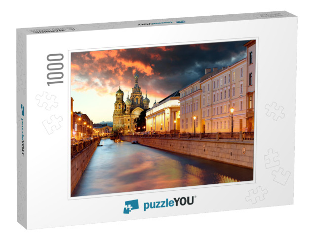 Russia, St. Petersburg - Church Savior on Spilled Blood... Jigsaw Puzzle with 1000 pieces