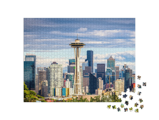 Seattle, Washington, USA Downtown Skyline... Jigsaw Puzzle with 1000 pieces