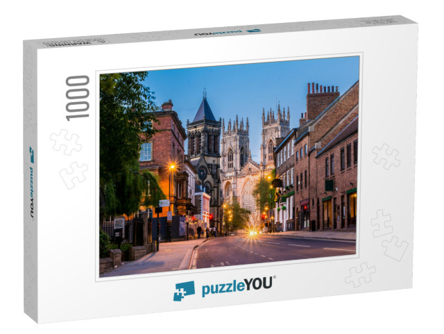 York, Evening Cityscape View from the Street with York Mi... Jigsaw Puzzle with 1000 pieces