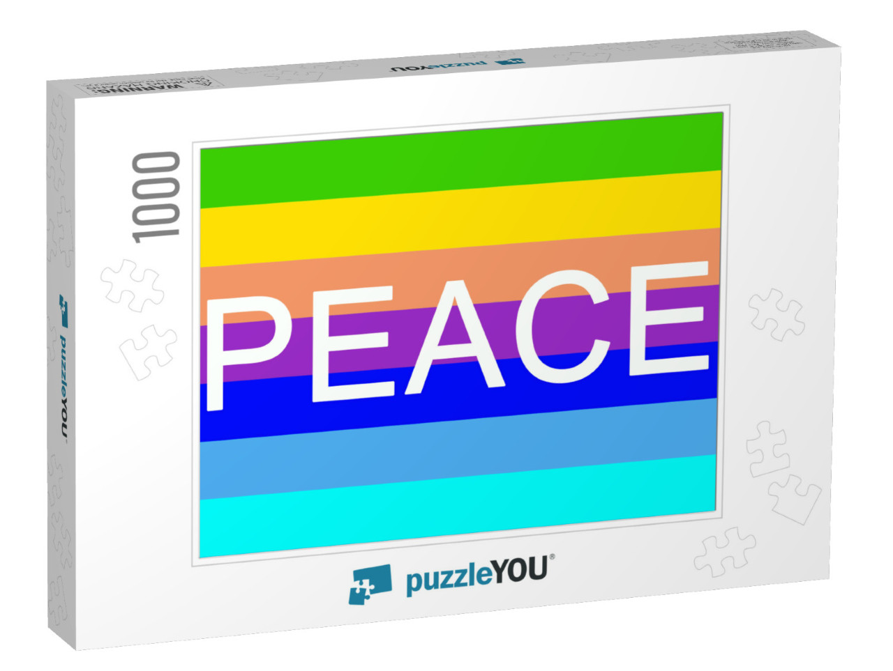 Flag with the Seven Colors of the Rainbow Symbol of Peace... Jigsaw Puzzle with 1000 pieces