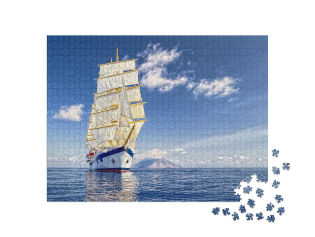 Beautiful Sailing Ship. Cruises & Luxury. Yachting. Saili... Jigsaw Puzzle with 1000 pieces