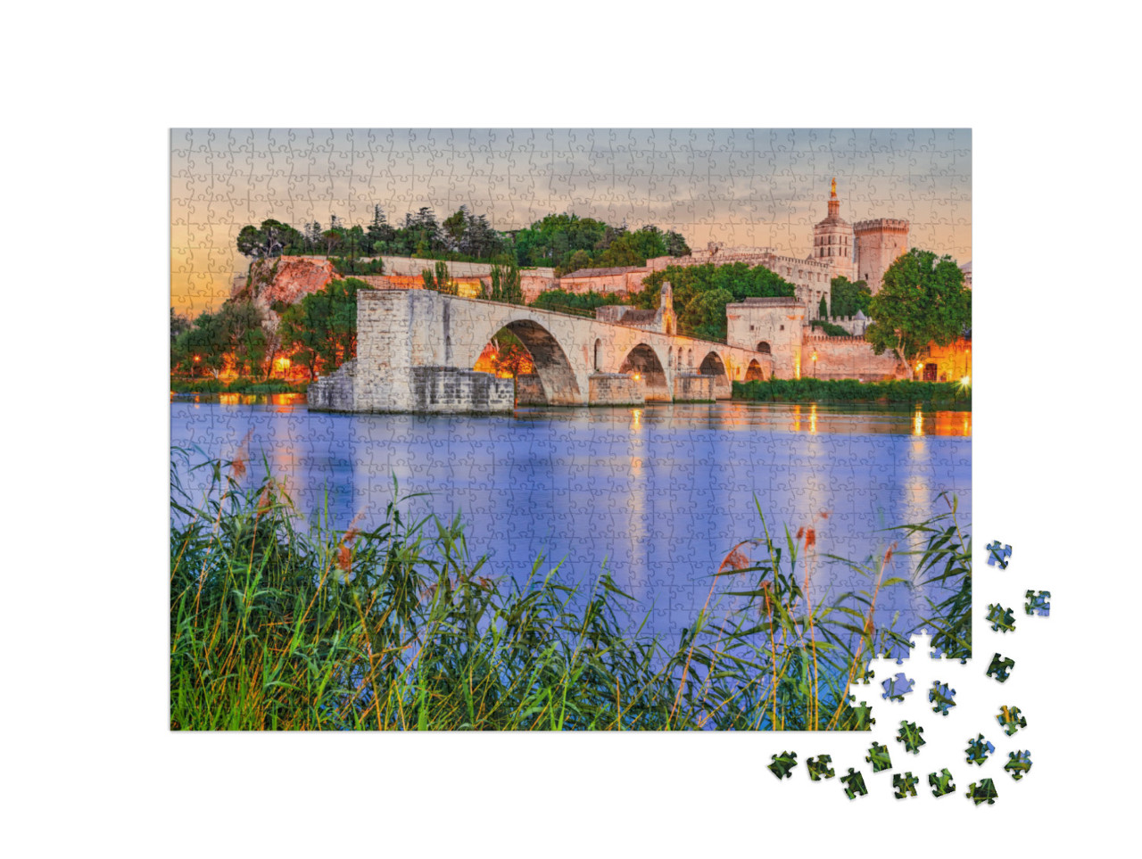 Avignon, France - Pont Saint-Benezet Famous on the Rhone... Jigsaw Puzzle with 1000 pieces