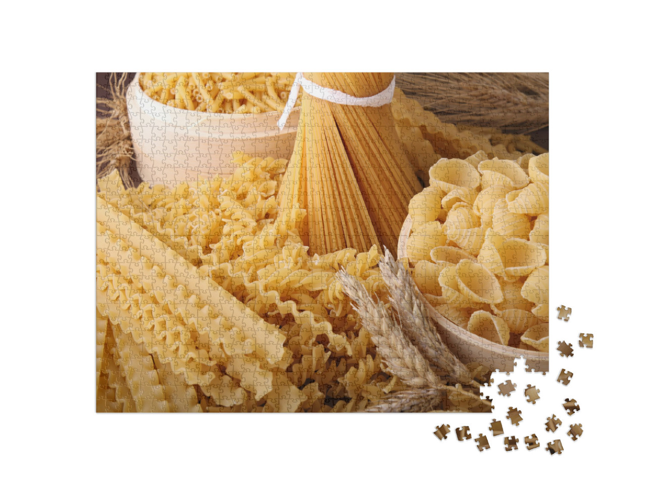 Close Up on Assortment of Uncooked Pasta... Jigsaw Puzzle with 1000 pieces