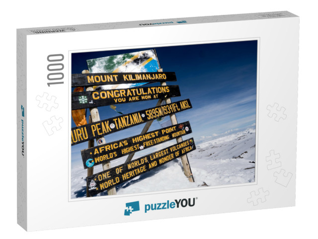 Summit Uhuru Peak Kilimanjaro in Tanzania... Jigsaw Puzzle with 1000 pieces