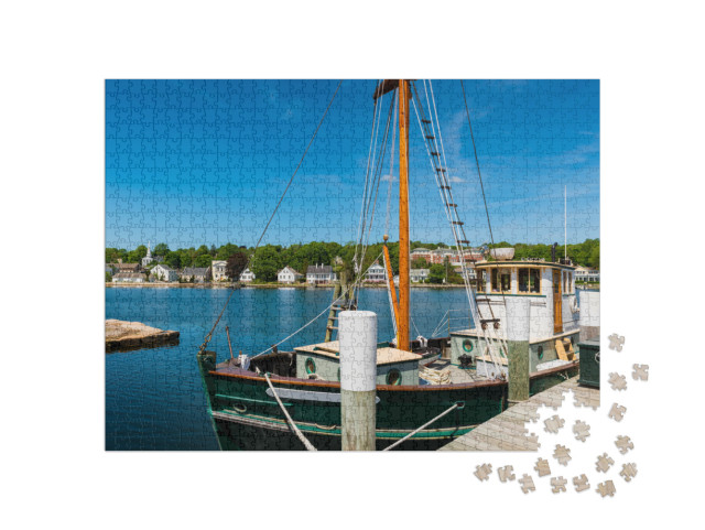 Fishing Boat At Mystic Seaport, Connecticut, New England... Jigsaw Puzzle with 1000 pieces