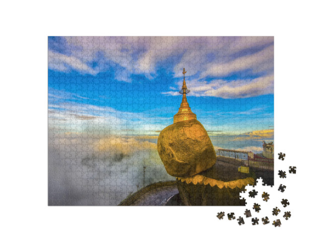 Kyaikhtiyo Pagoda, Golden Rock, Myanmar... Jigsaw Puzzle with 1000 pieces