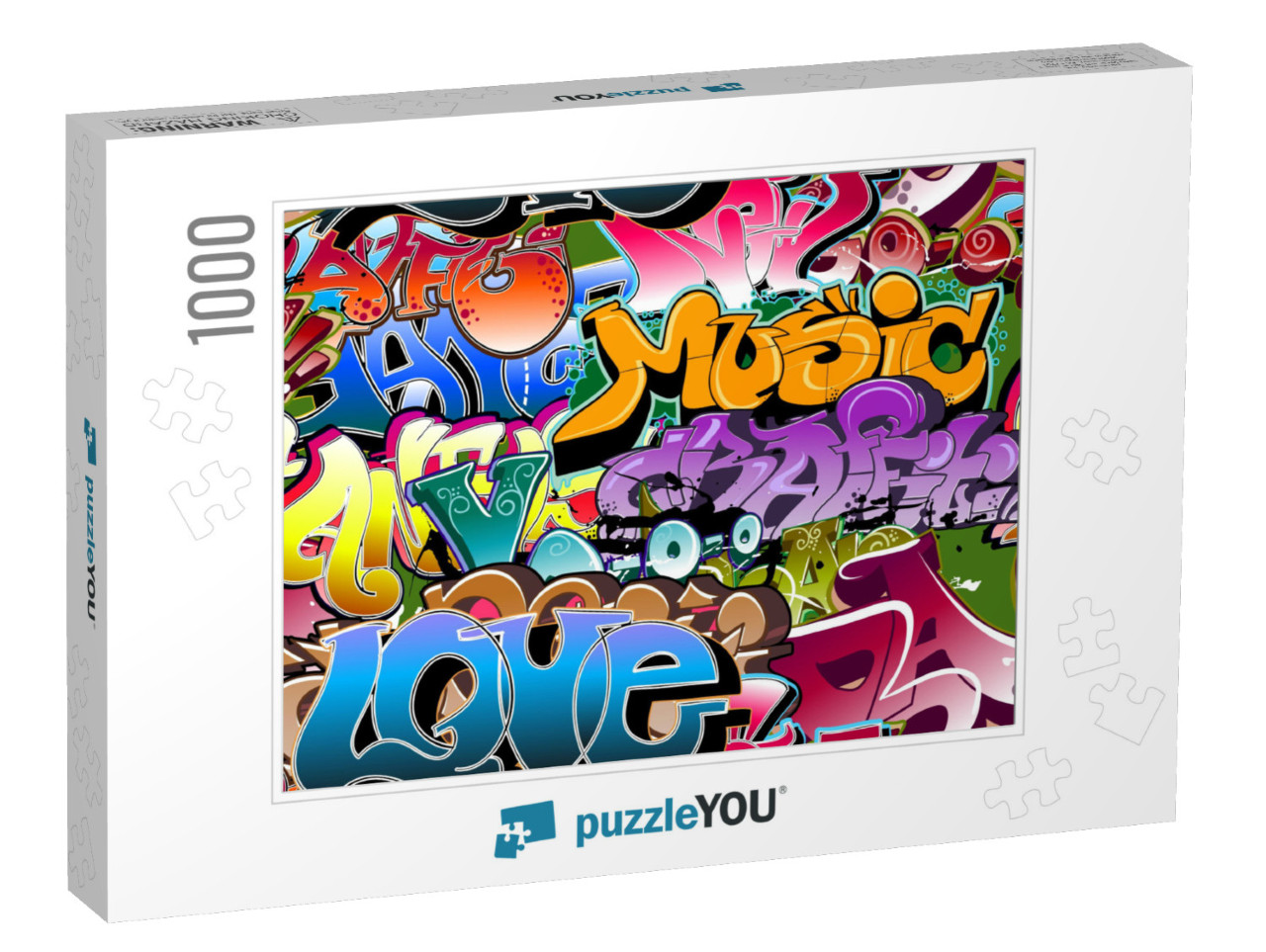 Graffiti Urban Wall Background... Jigsaw Puzzle with 1000 pieces