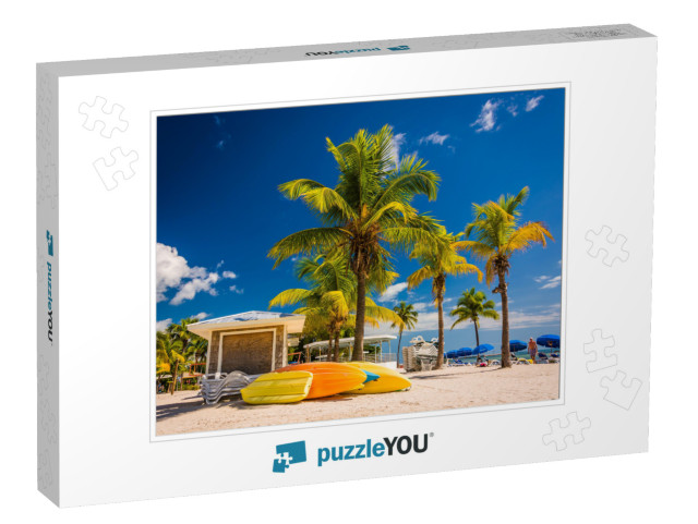 Palm Trees on the Beach in Key West, Florida... Jigsaw Puzzle