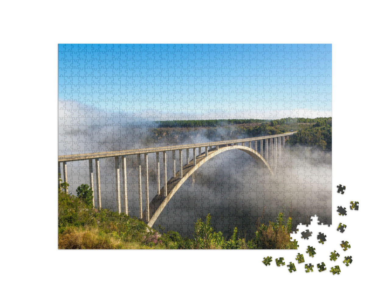 Famous Bridge on the Garden Route Where People Do Bungee... Jigsaw Puzzle with 1000 pieces