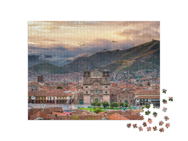 Morning Sun Rising At Plaza De Armas, Cusco, City... Jigsaw Puzzle with 1000 pieces