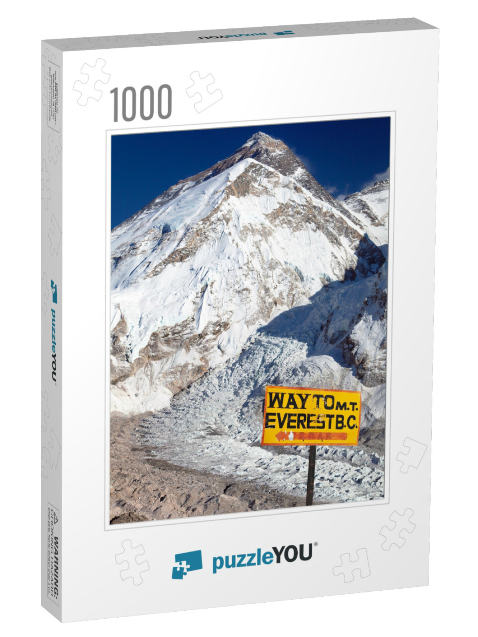 Signpost Way to Mount Everest B. C. & Top of Mount Everes... Jigsaw Puzzle with 1000 pieces