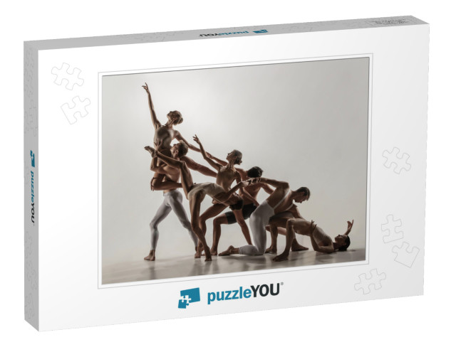 The Group of Modern Ballet Dancers. Contemporary Art Ball... Jigsaw Puzzle