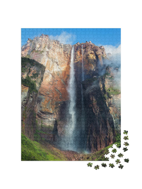 Angel Falls Salto Angel is Worlds Highest Waterfalls 978... Jigsaw Puzzle with 1000 pieces