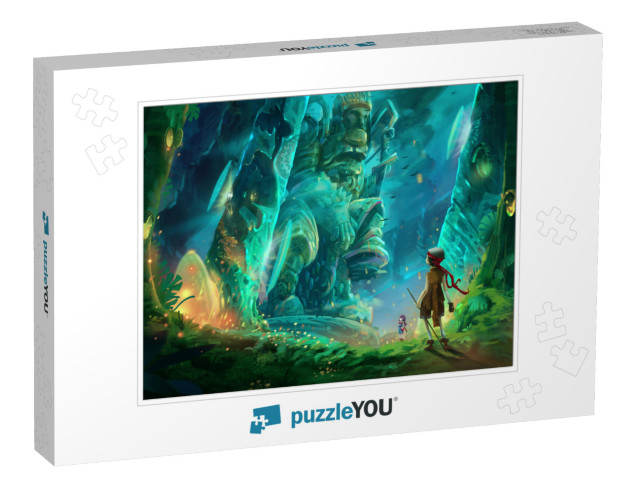 Illustration One Day Two Kids Break Into a Cave Full of M... Jigsaw Puzzle