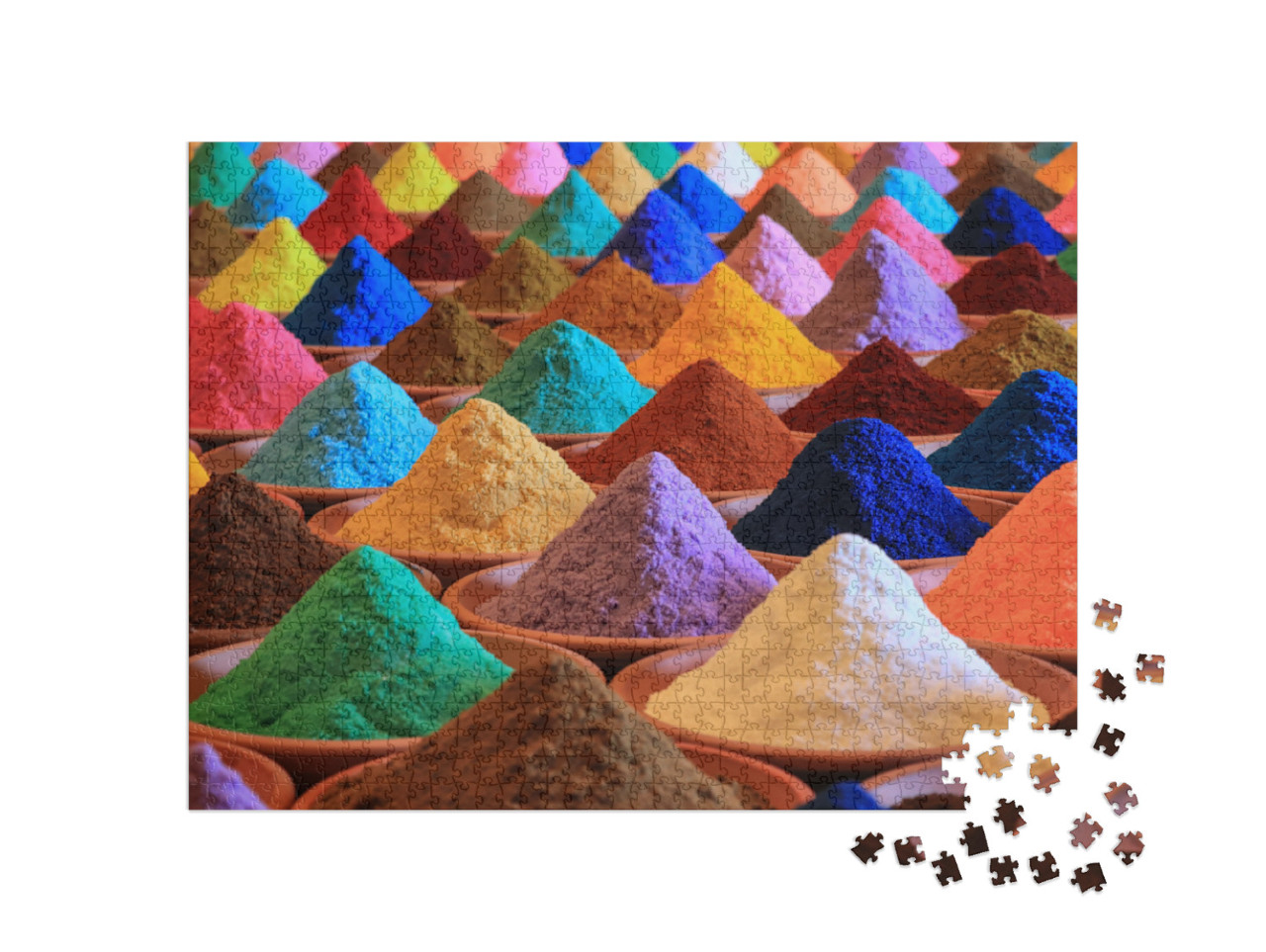 Various Spices Selection. Multicolored Powder Dyes... Jigsaw Puzzle with 1000 pieces