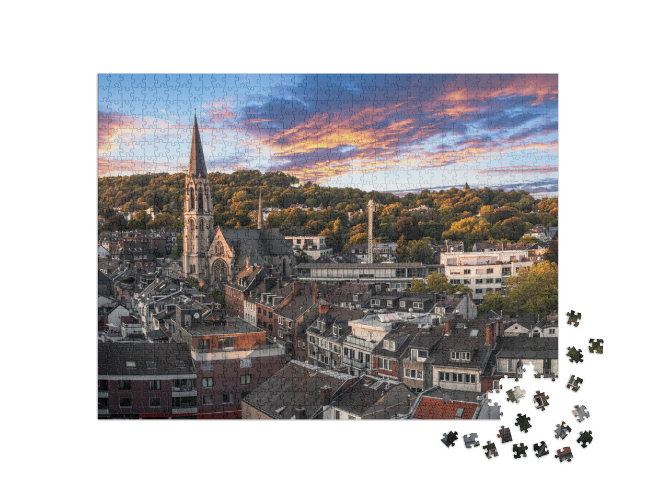 Panoramic View of Lousberg in Aachen, Germany... Jigsaw Puzzle with 1000 pieces