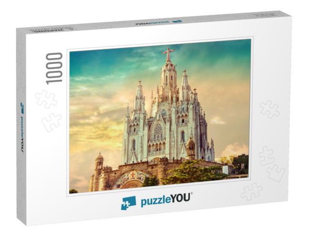 Sagrada Familia Basilica Aerial View as the... Jigsaw Puzzle Jigsaw Puzzle with 1000 pieces