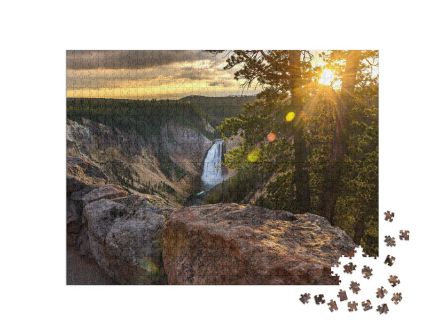 Grand Canyon of Yellowstone National Park, Landscape Phot... Jigsaw Puzzle with 1000 pieces